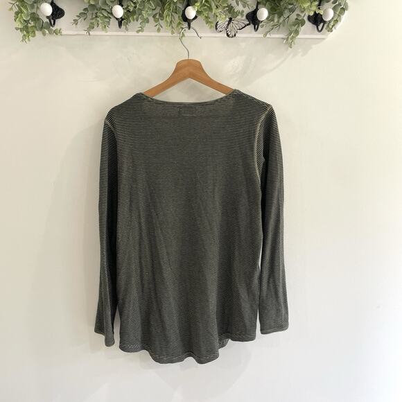 Poetry Green Striped Organic Cotton And Hemp Blend Size 8 X9010 - Picture 3 of 4